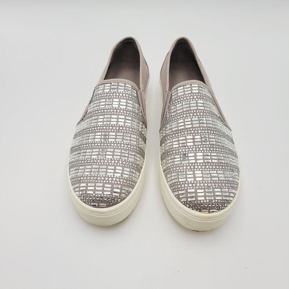 Gianni Bini Luxine Jeweled Beige Slip-One Sneaker Size 9 M - Picture 3 of 13